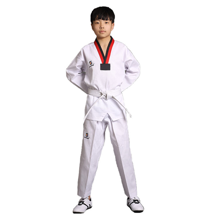 100% kapas taekwondo seragam
